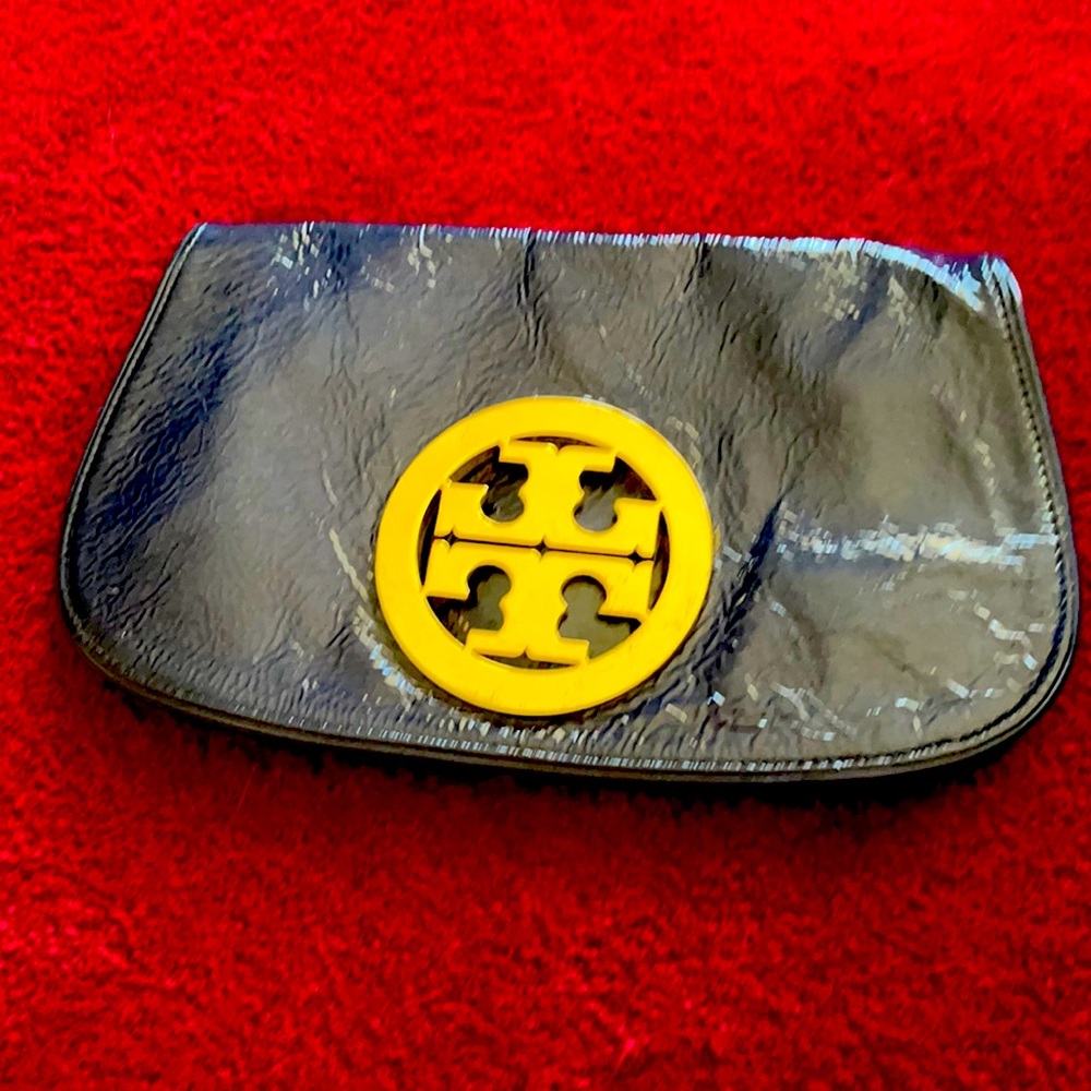 Navy Patent Leather Tory Burch Clutch